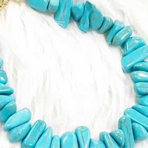 New Turquoise Bracelet Beach Gift Boutique Jewelry Gold Detail